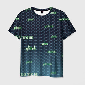 Мужская футболка 3D с принтом Glitch в Кировске, 100% полиэфир | прямой крой, круглый вырез горловины, длина до линии бедер | 404 | error | geek | glitch | гик | глюки | ошибка | треугольник