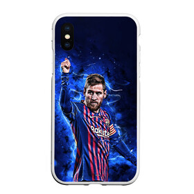 Чехол для iPhone XS Max матовый с принтом Lionel Messi | Barcelona | 10 в Кировске, Силикон | Область печати: задняя сторона чехла, без боковых панелей | 10 | argentina | barcelona | fc | fifa | footbal | leo | lionel | messi | soccer | аргентина | барселона | лео | лига | лионель | месси | мяч | мячик | поле | спорт | форма | футбол | футболист | футбольная | футбольный | чемпион