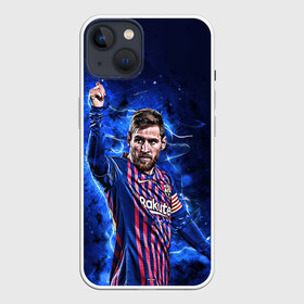 Чехол для iPhone 13 с принтом Lionel Messi | Barcelona | 10 в Кировске,  |  | 10 | argentina | barcelona | fc | fifa | footbal | leo | lionel | messi | soccer | аргентина | барселона | лео | лига | лионель | месси | мяч | мячик | поле | спорт | форма | футбол | футболист | футбольная | футбольный | чемпион