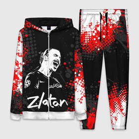 Женский костюм 3D с принтом ЗЛАТАН ИБРАГИМОВИЧ   ZLATAN в Кировске,  |  | football | grunge | sport | zlatan ibrahimovic | брызги. | гранж | златан ибрагимович | милан | сборная швеции | спорт | футбол