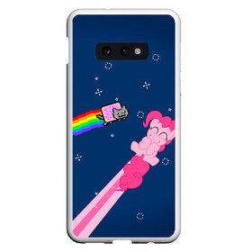 Чехол для Samsung S10E с принтом Nyan cat x Pony в Кировске, Силикон | Область печати: задняя сторона чехла, без боковых панелей | my little pony | nyan cat | дружба это чудо | единорог | единороги | май литл пони | мульт | мультфильм | нян кэт