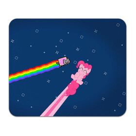 Коврик для мышки прямоугольный с принтом Nyan cat x Pony в Кировске, натуральный каучук | размер 230 х 185 мм; запечатка лицевой стороны | my little pony | nyan cat | дружба это чудо | единорог | единороги | май литл пони | мульт | мультфильм | нян кэт