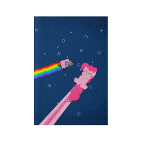 Обложка для паспорта матовая кожа с принтом Nyan cat x Pony в Кировске, натуральная матовая кожа | размер 19,3 х 13,7 см; прозрачные пластиковые крепления | my little pony | nyan cat | дружба это чудо | единорог | единороги | май литл пони | мульт | мультфильм | нян кэт