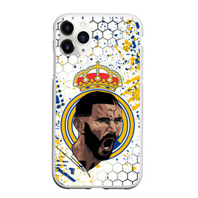 Чехол для iPhone 11 Pro матовый с принтом КАРИМ БЕНЗЕМА / REAL MADRID в Кировске, Силикон |  | football | grunge. | karim mostafa benzema | real madrid | sport | брызги | карим бензема | реал мадрид | сборная франции | спорт | футбол