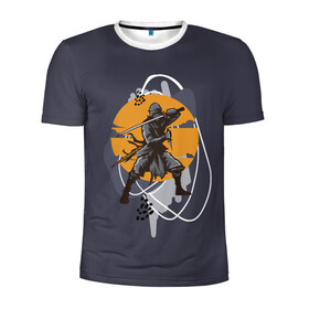Мужская футболка 3D спортивная с принтом Ниндзя в Кировске, 100% полиэстер с улучшенными характеристиками | приталенный силуэт, круглая горловина, широкие плечи, сужается к линии бедра | ninja | боевые искусства | ниндзюцу | ниндзя | отважные | синоби но моно