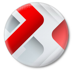 Значок с принтом 3D SPORT STYLE RED WHITE в Кировске,  металл | круглая форма, металлическая застежка в виде булавки | 3d | 3д | sport | абстракция | линии | паттерн | соты | спортивный стиль | текстуры