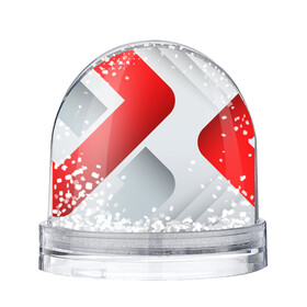 Игрушка Снежный шар с принтом 3D SPORT STYLE RED WHITE в Кировске, Пластик | Изображение внутри шара печатается на глянцевой фотобумаге с двух сторон | 3d | 3д | sport | абстракция | линии | паттерн | соты | спортивный стиль | текстуры