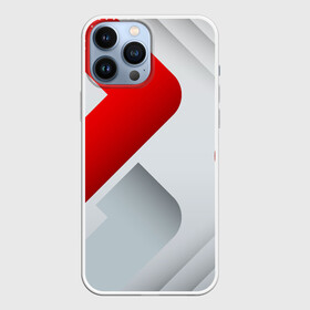 Чехол для iPhone 13 Pro Max с принтом 3D SPORT STYLE RED  WHITE в Кировске,  |  | Тематика изображения на принте: 3d | 3д | sport | абстракция | линии | паттерн | соты | спортивный стиль | текстуры