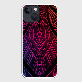 Чехол для iPhone 13 mini с принтом Фиолетовый узор 3D в Кировске,  |  | абстракция | зеркальное | илюстрация | искуство | культура | минимализм | текстура | узор