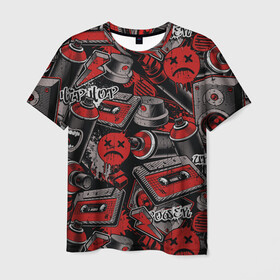 Мужская футболка 3D с принтом Hip hop Urban style в Кировске, 100% полиэфир | прямой крой, круглый вырез горловины, длина до линии бедер | freedom | graffiti | hip hop | rap | street | style | urban | граффити | кеды | улица | урбан | хип хоп