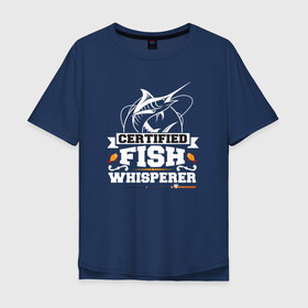 Мужская футболка хлопок Oversize с принтом Тихая рыбалка в Кировске, 100% хлопок | свободный крой, круглый ворот, “спинка” длиннее передней части | fish | лето | отдых | поклев | рыба | рыбалка | рыболов | спиннинг | удилище | удочка