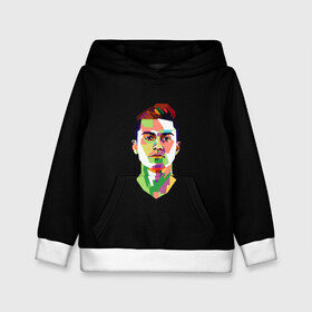 Детская толстовка 3D с принтом Paulo Dybala Pop Art в Кировске, 100% полиэстер | двухслойный капюшон со шнурком для регулировки, мягкие манжеты на рукавах и по низу толстовки, спереди карман-кенгуру с мягким внутренним слоем | art | champion | dybala | football | form | institute | juventus | palermo | paulo | player | pop | soccer | uniform | дибала | институто | легенда | палермо | пауло | форма | футбол | футбола | футболист | чемпион | ювентус