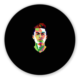 Коврик для мышки круглый с принтом Paulo Dybala Pop Art в Кировске, резина и полиэстер | круглая форма, изображение наносится на всю лицевую часть | art | champion | dybala | football | form | institute | juventus | palermo | paulo | player | pop | soccer | uniform | дибала | институто | легенда | палермо | пауло | форма | футбол | футбола | футболист | чемпион | ювентус