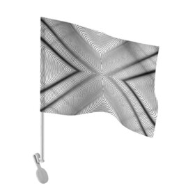 Флаг для автомобиля с принтом Линии иллюзия в Кировске, 100% полиэстер | Размер: 30*21 см | psychedelic | абстрактные | абстракция | иллюзия | линии | обман | психоделика | психоделический