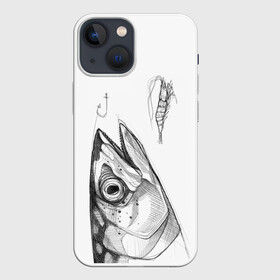 Чехол для iPhone 13 mini с принтом рыбка в Кировске,  |  | ocean | sea | sea animal | графика | лосось | море | океан | рисунок рыбы | рыба | рыбалка | селедка | форель