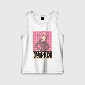 Детская майка хлопок с принтом Natsuki в Кировске,  |  | anime | game | games | monika | natsuki | sayori | yuri | аниме | визуальный роман | доки доки | игра | игры | литературный клуб | моника | нацуки | саёри | юри