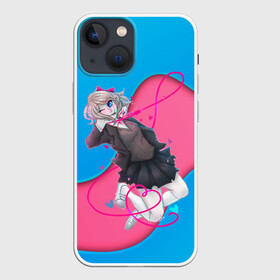 Чехол для iPhone 13 mini с принтом Саёри в Кировске,  |  | anime | game | games | monika | natsuki | sayori | yuri | аниме | визуальный роман | доки доки | игра | игры | литературный клуб | моника | нацуки | саёри | юри