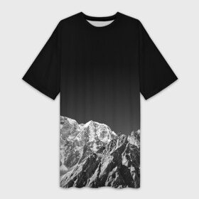 Платье-футболка 3D с принтом ГОРЫ В МОЕМ СЕРДЦЕ | КАМУФЛЯЖ в Кировске,  |  | алтай | анды | арарат | белые горы | везувий | гималаи | горные хребты | горы | горы в моем сердце | горы камуфляж | джомолунгма | камуфляж горы | снег в горах | фудзияма | хребты гор | черно белые горы