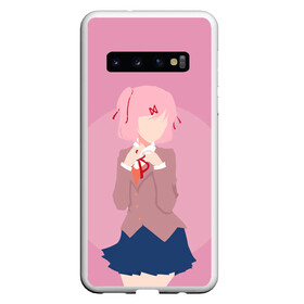 Чехол для Samsung Galaxy S10 с принтом Natsuki Art в Кировске, Силикон | Область печати: задняя сторона чехла, без боковых панелей | anime | game | games | monika | natsuki | sayori | yuri | аниме | визуальный роман | доки доки | игра | игры | литературный клуб | моника | нацуки | саёри | юри