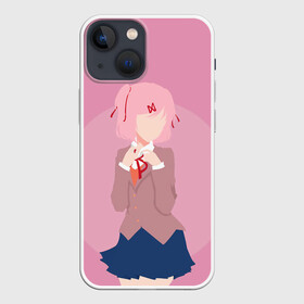 Чехол для iPhone 13 mini с принтом Natsuki Art в Кировске,  |  | anime | game | games | monika | natsuki | sayori | yuri | аниме | визуальный роман | доки доки | игра | игры | литературный клуб | моника | нацуки | саёри | юри