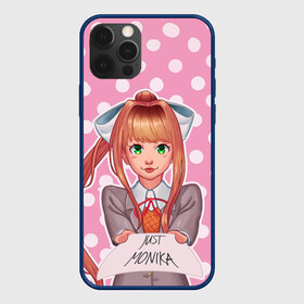 Чехол для iPhone 12 Pro с принтом Monika Pop Art в Кировске, силикон | область печати: задняя сторона чехла, без боковых панелей | anime | game | games | monika | natsuki | sayori | yuri | аниме | визуальный роман | доки доки | игра | игры | литературный клуб | моника | нацуки | саёри | юри