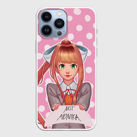 Чехол для iPhone 13 Pro Max с принтом Monika Pop Art в Кировске,  |  | Тематика изображения на принте: anime | game | games | monika | natsuki | sayori | yuri | аниме | визуальный роман | доки доки | игра | игры | литературный клуб | моника | нацуки | саёри | юри