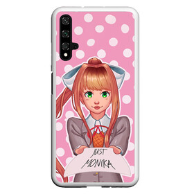 Чехол для Honor 20 с принтом Monika Pop Art в Кировске, Силикон | Область печати: задняя сторона чехла, без боковых панелей | Тематика изображения на принте: anime | game | games | monika | natsuki | sayori | yuri | аниме | визуальный роман | доки доки | игра | игры | литературный клуб | моника | нацуки | саёри | юри