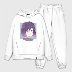 Мужской костюм хлопок OVERSIZE с принтом Юри в Кировске,  |  | anime | game | games | monika | natsuki | sayori | yuri | аниме | визуальный роман | доки доки | игра | игры | литературный клуб | моника | нацуки | саёри | юри