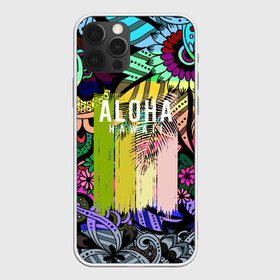 Чехол для iPhone 12 Pro Max с принтом АЛОХА ГАВАЙИ | ALOHA HAWAII в Кировске, Силикон |  | Тематика изображения на принте: aloha | hawaii | гаваи | гаваии | гавайи | доски | лето | море | паттерн | серфинг | текстура | цветы