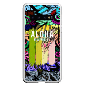 Чехол для Samsung Galaxy S10 с принтом АЛОХА ГАВАЙИ | ALOHA HAWAII в Кировске, Силикон | Область печати: задняя сторона чехла, без боковых панелей | aloha | hawaii | гаваи | гаваии | гавайи | доски | лето | море | паттерн | серфинг | текстура | цветы