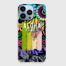 Чехол для iPhone 13 Pro с принтом АЛОХА ГАВАЙИ | ALOHA HAWAII в Кировске,  |  | aloha | hawaii | гаваи | гаваии | гавайи | доски | лето | море | паттерн | серфинг | текстура | цветы