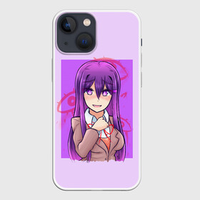 Чехол для iPhone 13 mini с принтом Милая Юри в Кировске,  |  | anime | game | games | monika | natsuki | sayori | yuri | аниме | визуальный роман | доки доки | игра | игры | литературный клуб | моника | нацуки | саёри | юри