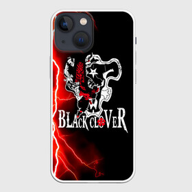 Чехол для iPhone 13 mini с принтом Черные быки | Черный Клевер в Кировске,  |  | asta | black bulls | black clover | quartet knights | yuno | акума | аниме | аста | блэк кловер | буракку куро:ба | демон | королевство клевера | король магов | лихт | магна | манга | пятилистник | черный бык | чёрный клев