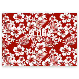 Поздравительная открытка с принтом ALOHA HAWAII АЛОХА ГАВАЙИ в Кировске, 100% бумага | плотность бумаги 280 г/м2, матовая, на обратной стороне линовка и место для марки
 | Тематика изображения на принте: aloha | aloha hawaii | hawaii | summer | гаваи | гавайи | голубые пальмы | лето | море | надпись | отпуск | пальмы | пляж | синие пальмы | синий