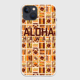 Чехол для iPhone 13 с принтом АЛОХА ГАВАЙИ, ALOHA, SUMMER в Кировске,  |  | aloha | aloha hawaii | hawaii | serfing | summer | гаваи | гавайи | гавайский паттрен | дайвинг | лето | море | отпуск | пляж | серфинг | текстура