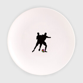 Тарелка с принтом BIG GAME в Кировске, фарфор | диаметр - 210 мм
диаметр для нанесения принта - 120 мм | abstraction | ball | football | игра | мяч | футбол