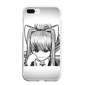 Чехол для iPhone 7Plus/8 Plus матовый с принтом Doki Doki Literature Club в Кировске, Силикон | Область печати: задняя сторона чехла, без боковых панелей | Тематика изображения на принте: anime | doki doki literature club | monika | natsuki | sayori | yuri | аниме | доки доки | доки доки литературный клуб | моника | нацуки | саёри | юри