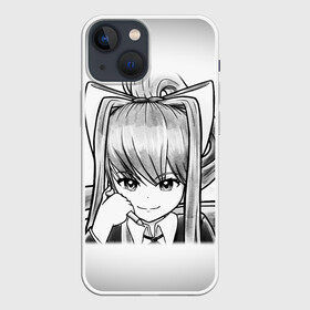 Чехол для iPhone 13 mini с принтом Doki Doki Literature Club в Кировске,  |  | anime | doki doki literature club | monika | natsuki | sayori | yuri | аниме | доки доки | доки доки литературный клуб | моника | нацуки | саёри | юри