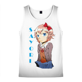 Мужская майка 3D с принтом Doki Doki SAYORI в Кировске, 100% полиэстер | круглая горловина, приталенный силуэт, длина до линии бедра. Пройма и горловина окантованы тонкой бейкой | Тематика изображения на принте: anime | doki doki literature club | monika | natsuki | sayori | yuri | аниме | доки доки | доки доки литературный клуб | моника | нацуки | саёри | юри