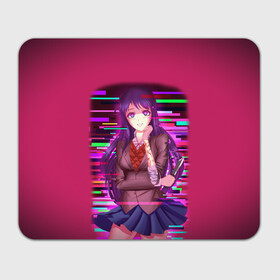 Коврик для мышки прямоугольный с принтом Literature Club Юри (Yuri) в Кировске, натуральный каучук | размер 230 х 185 мм; запечатка лицевой стороны | anime | doki doki literature club | monika | natsuki | sayori | yuri | аниме | доки доки | доки доки литературный клуб | моника | нацуки | саёри | юри