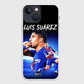 Чехол для iPhone 13 mini с принтом LUIS SUAREZ   ЛУИС СУАРЕС в Кировске,  |  | Тематика изображения на принте: barcelona | football | luis suarez | sport | uefa | барселона | луис суарес | спорт | уефа. | футбол