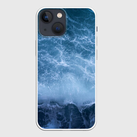 Чехол для iPhone 13 mini с принтом океан в Кировске,  |  | ocean | sea | киты | море | морские мотивы | морской принт | морской фон | океан | паттерн | рыбы | текстуры