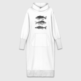 Платье удлиненное хлопок с принтом караси в Кировске,  |  | Тематика изображения на принте: ocean | sea | sea animal | графика | карась | море | океан | река | рисунок рыбы | рыба | рыбалка
