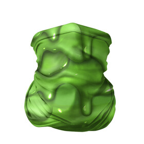 Бандана-труба 3D с принтом Green Slime в Кировске, 100% полиэстер, ткань с особыми свойствами — Activecool | плотность 150‒180 г/м2; хорошо тянется, но сохраняет форму | Тематика изображения на принте: drips | green | slime | желе | зелёный | слайм