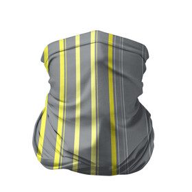 Бандана-труба 3D с принтом Желтые и серые полосы в Кировске, 100% полиэстер, ткань с особыми свойствами — Activecool | плотность 150‒180 г/м2; хорошо тянется, но сохраняет форму | gray | stripes | yellow | желтые | полосы | серые