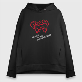 Женское худи Oversize хлопок с принтом Green Day Unicorn в Кировске, френч-терри — 70% хлопок, 30% полиэстер. Мягкий теплый начес внутри —100% хлопок | боковые карманы, эластичные манжеты и нижняя кромка, капюшон на магнитной кнопке | Тематика изображения на принте: billie joe armstrong | green day | punk | rock | unicorn | билли джо | грин дей | панк | рок