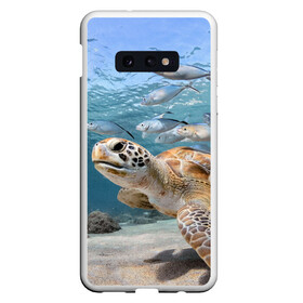 Чехол для Samsung S10E с принтом Морская черепаха в Кировске, Силикон | Область печати: задняя сторона чехла, без боковых панелей | море | морская | океан | подводный мир | рыбы | черепаха