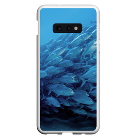 Чехол для Samsung S10E с принтом Морские рыбы в Кировске, Силикон | Область печати: задняя сторона чехла, без боковых панелей | косяк | море | океан | подводный мир | рыбки | рыбы