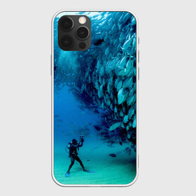 Чехол для iPhone 12 Pro Max с принтом Фото дайвинг в Кировске, Силикон |  | Тематика изображения на принте: дайвер | косяк | море | океан | подводный мир | рыбки | рыбы | фото дайвинг