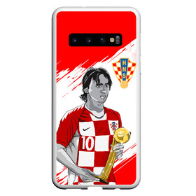 Чехол для Samsung Galaxy S10 с принтом ЛУКА МОДРИЧ LUKA MODRIC в Кировске, Силикон | Область печати: задняя сторона чехла, без боковых панелей | Тематика изображения на принте: football | luka modric | real madrid. | sport | лука модрич | реал мадрид | сборная хорватии | спорт | футбол